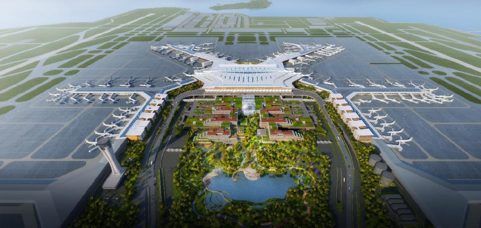 这是厦门新机场建设项目继2021年11月航站区及配套工程初步设计获批后